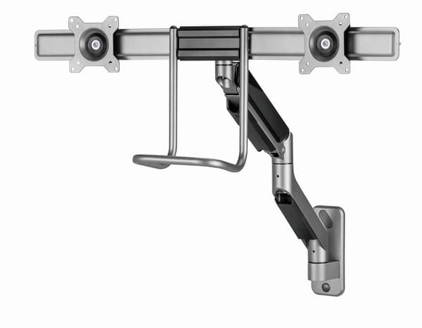 Gembird MA-WA2-02 Justerbar vægmonteringsarm med 2 skærme, 17"-32", op til 8 kg