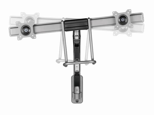 Gembird MA-WA2-02 Justerbar vægmonteringsarm med 2 skærme, 17"-32", op til 8 kg