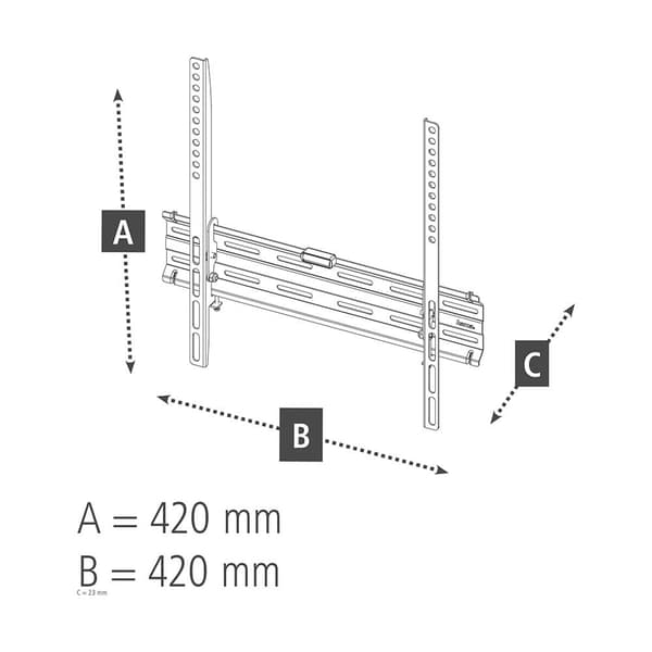 Veggfeste Fast VESA opp til 400x400 65" Svart
