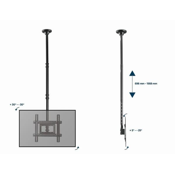Vægkonsol GEMBIRD CM-70ST-01 32" 70"