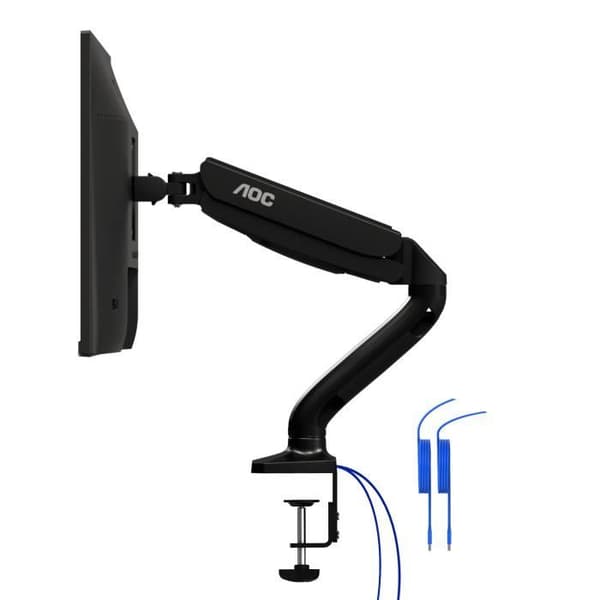 Gaspera med justerbar arm - AOC - AS110DX - 1 skärm upp till 31,5 tum - 360° rotation - Integrerade USB-portar