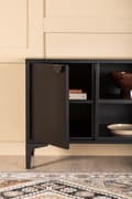 Miniatyrbilde 5 av 5: Piring TV-bord 2 dører 1 hylle svart.