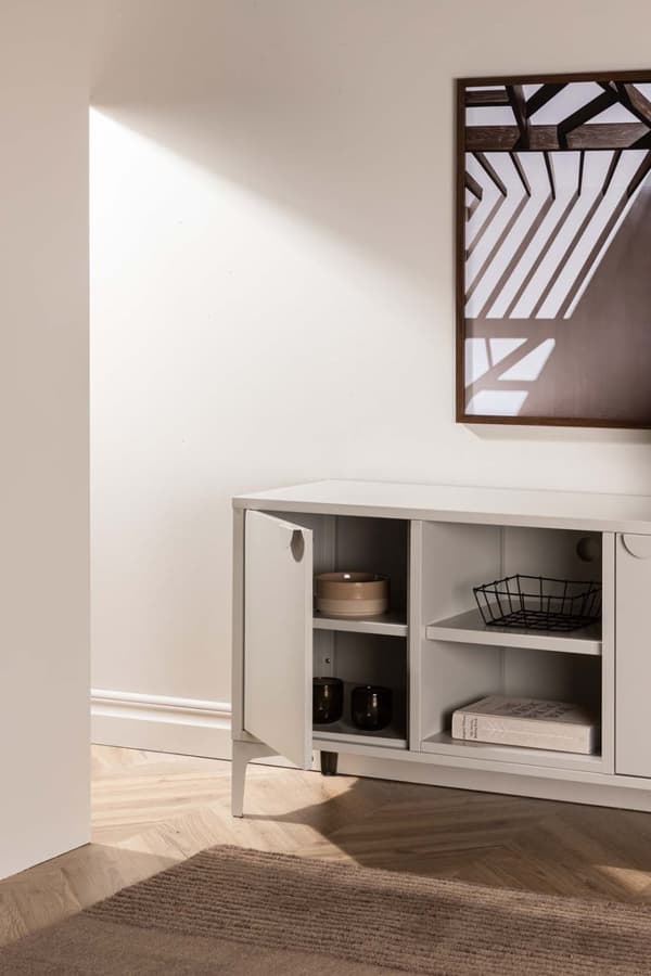 Piring TV-bord 2 dører 1 hylle beige.