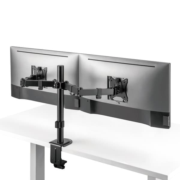 Maclean bordholder til 2 skærme, VESA 75x75 og 100x100, 17-32", 2x 9 kg, MC-754N