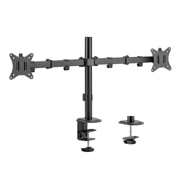 Maclean bordholder til 2 skærme, VESA 75x75 og 100x100, 17-32", 2x 9 kg, MC-754N