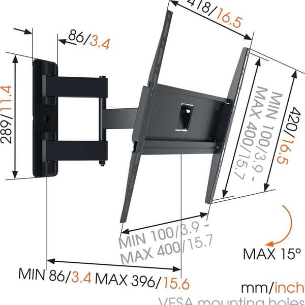 Vogels Væg-tv-beslag Ma 3040 32-55´´ Max 25kg Sort