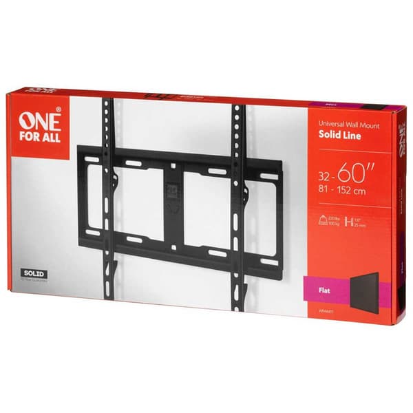 One For All Wm 4411 Tv Maks 100kg Væg Tv Beslag Sort