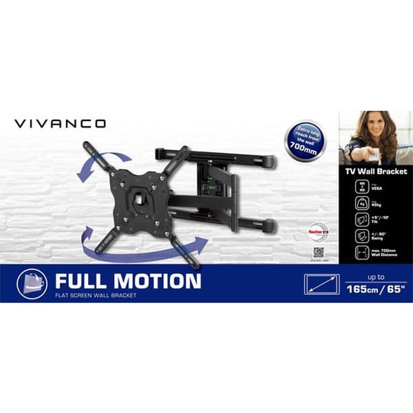 Vivanco Væg -tv -beslag Bfmo6640 60´´ Sort