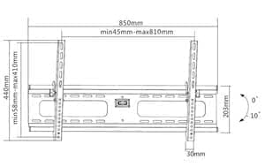 Mozi TV Veggfeste Tilt B2 37-70" med vater