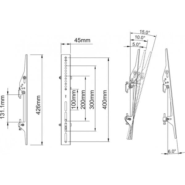 Multibrackets M Pro Series - Tilt Arms 400 mm - Installation component (monitor mounting part)