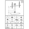 Miniatyrbild 5 av 5: Mozi Tablestand B1 32-70" -television kääntyvä pöytäjalusta