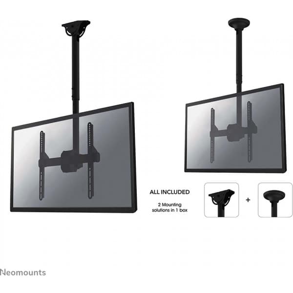 Neomounts fra Newstar NM-C440BLACK TV / skærm loftbeslag til 32"-60" skærm, højdejusterbar Sort