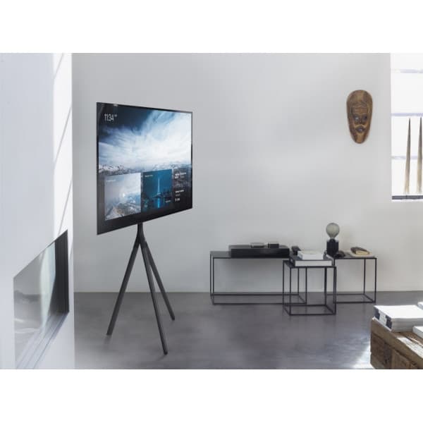 One For All WM7461 - Design gulvstativ til 32-65" TV-apparater, grå metal Sort