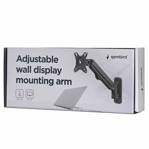 Gembird MA-WA1-01 näyttöteline / teline 68,6 cm (27") musta seinä