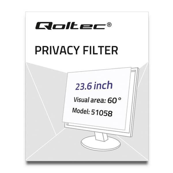 Qoltec 51058 Privatlivsfilter 23,6" | 16:9