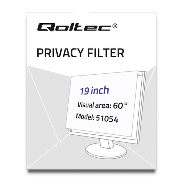 Qoltec 51054 Privatlivsfilter 19" | 16:10
