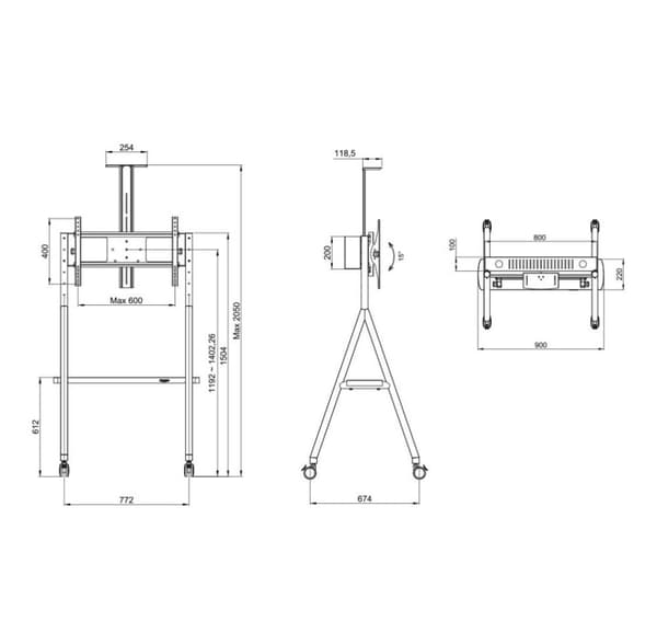 TV ACC lattiajalusta/32-65" NS-M1500WHITE NEOMOUNTS