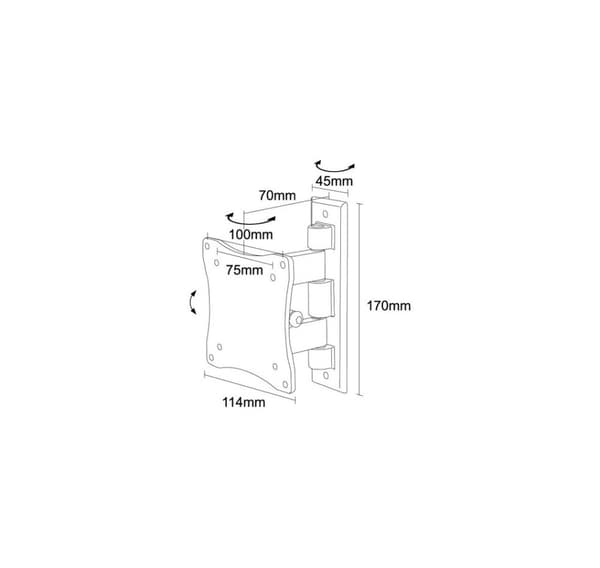 TV sæt ACC WALL MOUNTS sølv/10-24" FPMA-W810 NEOMONTS