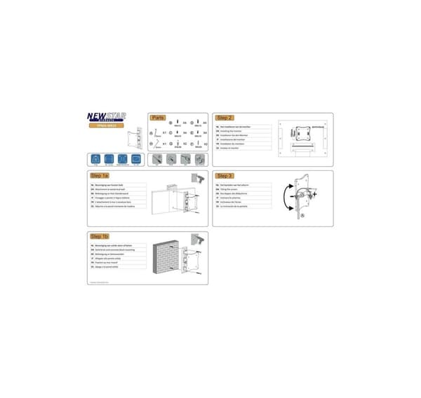 TV sæt ACC WALL MOUNTS sølv/10-24" FPMA-W810 NEOMONTS