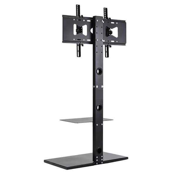 TV gulvstand, drejeligt design, højdejusterbar, sort