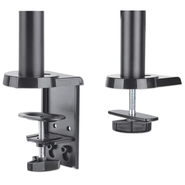 Manhattan TV & Monitormontering, skrivebord, fuld bevægelse (gasfjeder), 2 skærme, skærmstørrelser: 10-27",