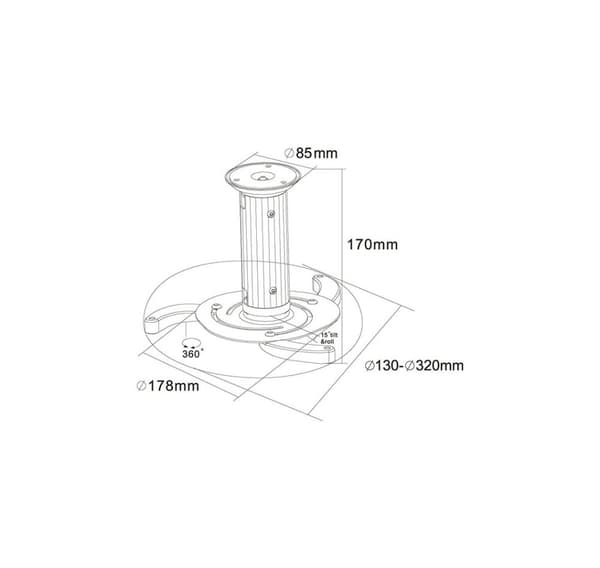 Projektor loftmontering 15KG BEAMER-C80, NEOMOUNTS