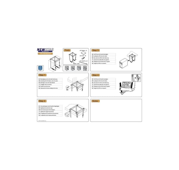 PC ACC skrivebordsbeslag 20KG, sort, NEOMOUNTS