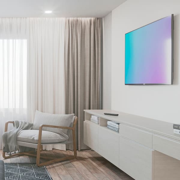 TV-vægbeslag Fast VESA op til 400x400 75" Sort