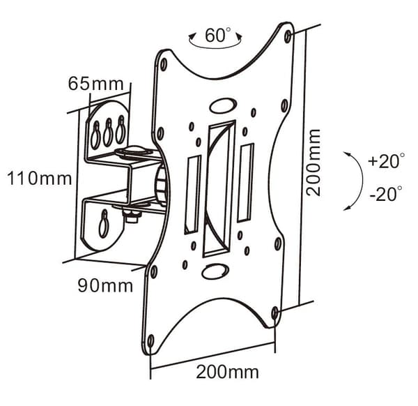 Vægbeslag 23-43" sort LCD-UCH0041
