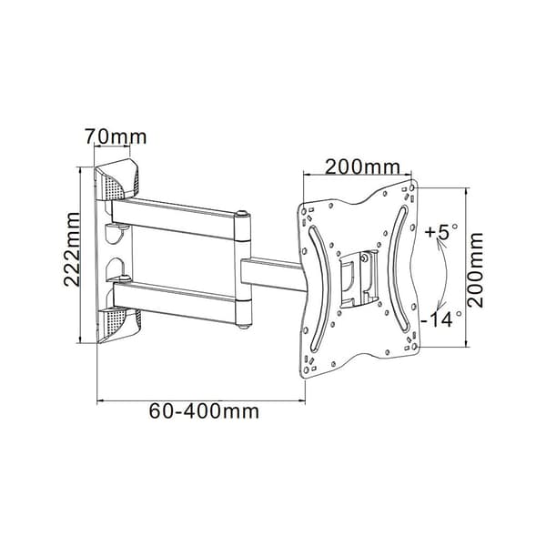 Universal tv-holder 13"-42" lodret og vandret justering