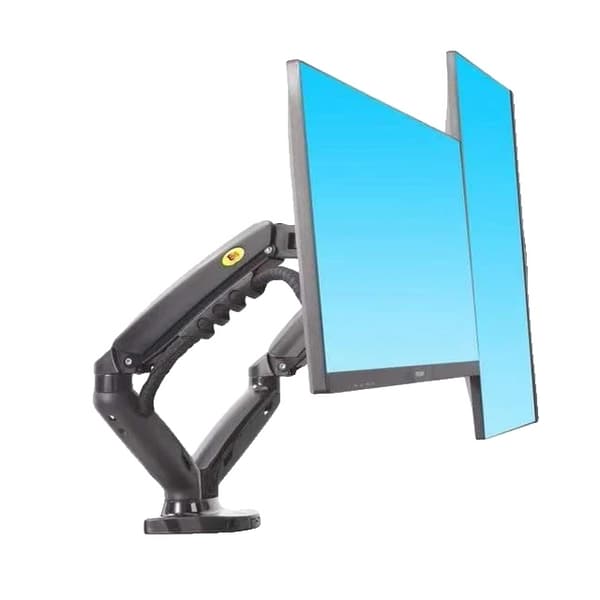Gasfjeder Dual Monitor Stand, Justerbare Arme, 360 Rotation, med 2x USB3 with 2x USB3