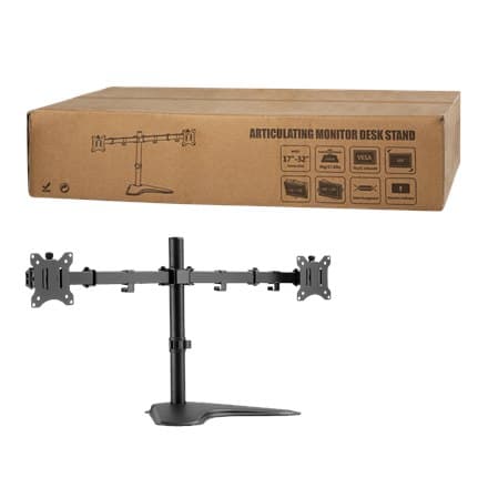 Logilink | Skrivebordsmontering | Vip, drej, niveaujustering, drej | 17-32 "" | Maksimal vægt (kapacitet) 8 kg | Sort
