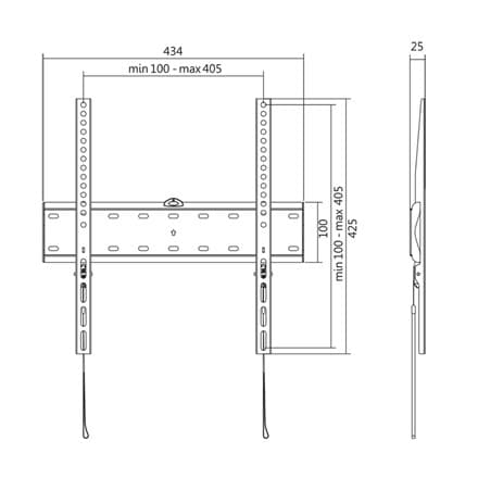 Logilink BP0013 TV Vægmontering, 32"-55"", fix, 25mm Logilink