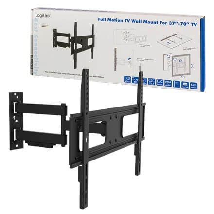 Logilink BP0019 TV Seinäteline, 37""-70"", kallistus +10°-20°,kääntö +-90°, 473mm Logilink | Seinäkiinnitys | BP0019 | 37-70 "" | Enimmäismäärä