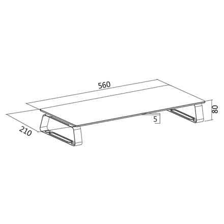 Logilink BP0027 Bordskærmsstige, glas Logilink
