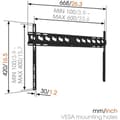 Miniatyrbillede 3 af 4: Vogels | Vægbeslag | MA4000-A1 | Fast | 40-80 "" | Maksimal vægt (kapacitet) 80 kg | Sort