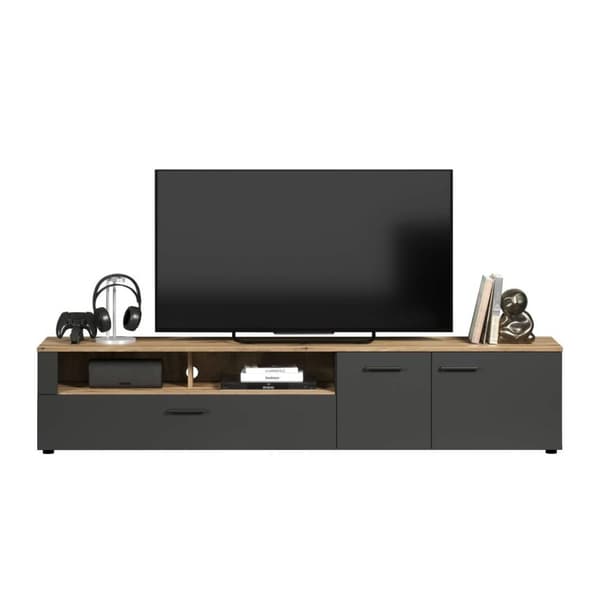 Esteban TV-bord grå, eik dekor.