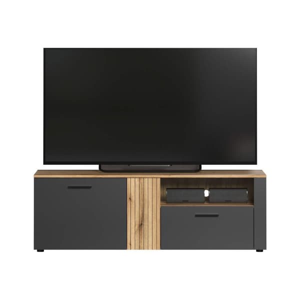 Esteban TV-bord grå, eik dekor.