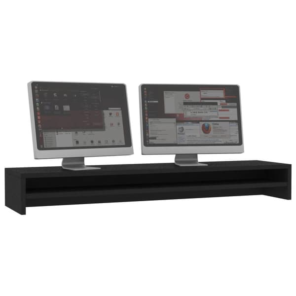 vidaXL skærmstander 100x24x13 cm konstrueret træ sort -  TV- & skærmbeslag