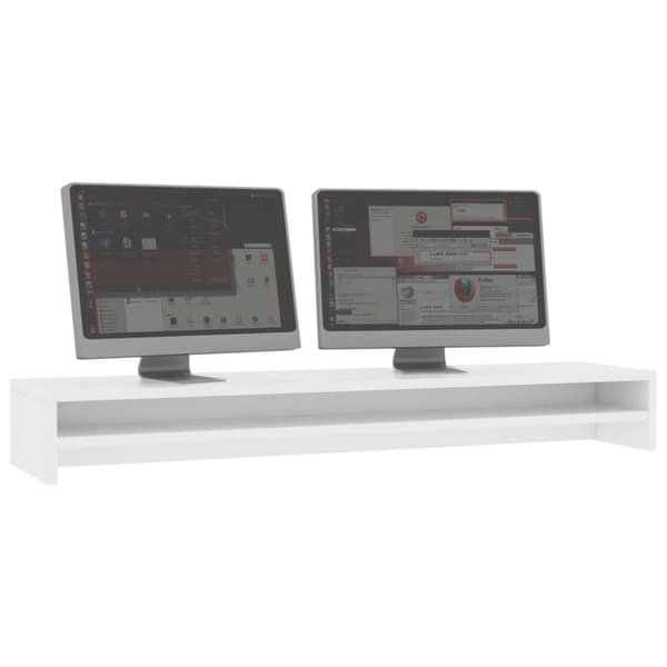 vidaXL Skärmställ vit 100x24x13 cm konstruerat trä - Fästen för TV & skärmar