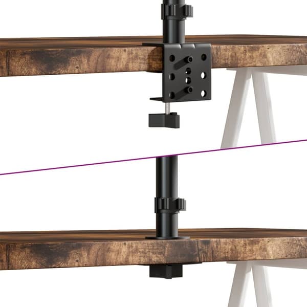 vidaXL Kahden näytön teline musta teräs VESA 75/100 mm -  TV- & näyttötelineet