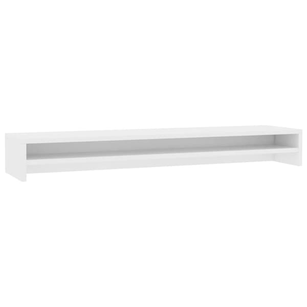 Skærmstander 100x24x13 cm konstrueret træ hvid - Skærmstander - Skærmstandere - Home & Living