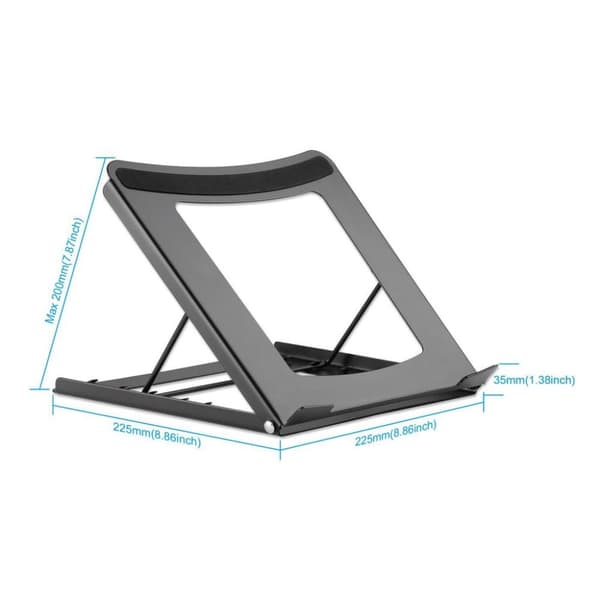 Manhattan Laptop og Tablet Stand, Justerbar (5 positioner), Velegnet til alle tablets og laptops u