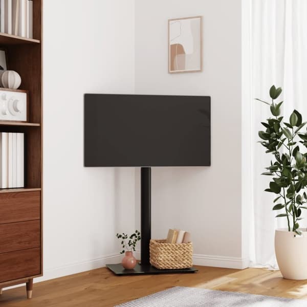 vidaXL tv-stativ til hjørne 1 hylde til 32"-65" sort