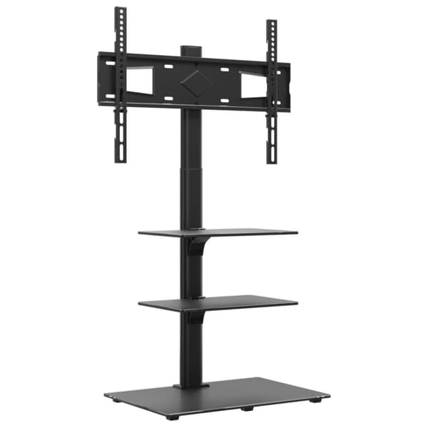 vidaXL tv-stativ til hjørne 3 hylder til 32"-65" sort