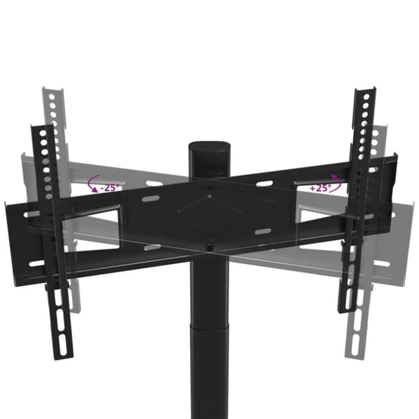 vidaXL tv-stativ til hjørne 2 hylder til 32"-65" sort
