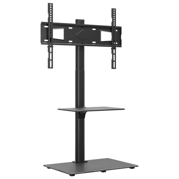 vidaXL tv-stativ til hjørne 2 hylder til 32"-65" sort