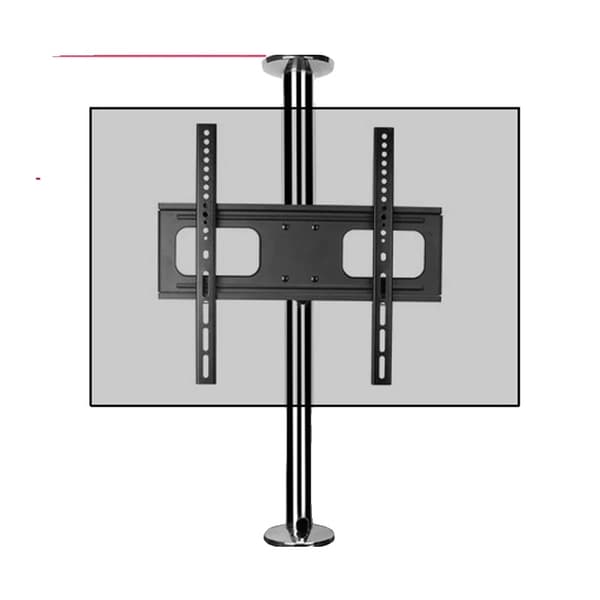 TV Stand Mounts Beslag, Rustfrit Stål, 360 Rotation & Højdejustering, rustfrit søjle