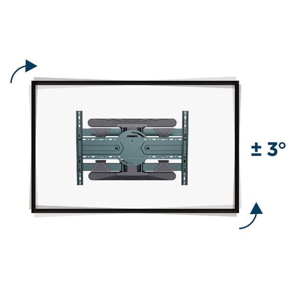 Seinäteline suurille televisioille – 40”–80”, täysi liikkumisvapaus, VESA-yhteensopiva