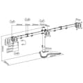 Miniatyrbilde 6 av 6: Monitorstativ/fot trippel 17-27" 2x658mm